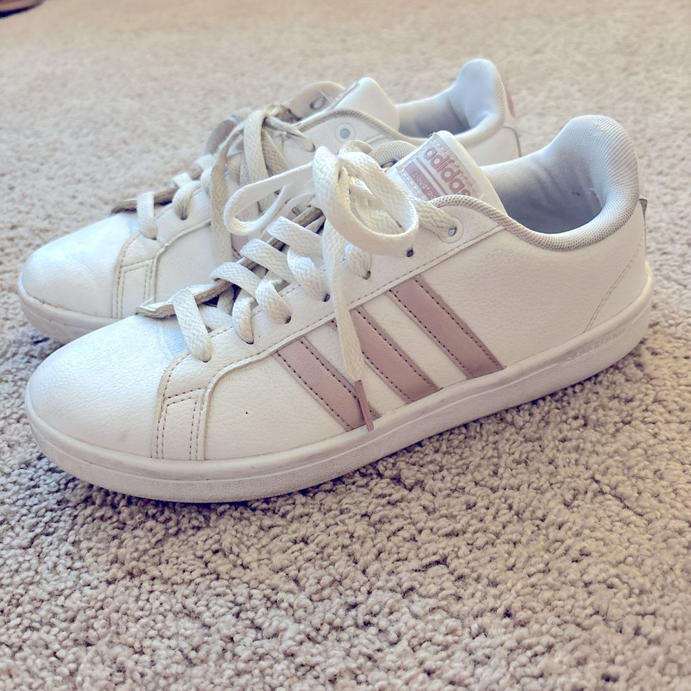 Adidas Originals Cloud Foam White and Rose Gold Trainers Women’s Size 8